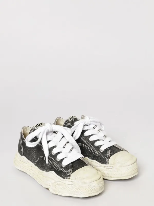 Maison Mihara Yasuhiro Hank OG Grained Leather with Distressed Effect Black (A16FW734BLACK)