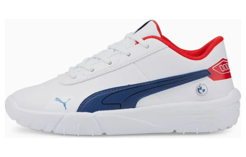 Puma BMW M Motorsport Drift Cat Delta V Kinder Motorsportschuhe Weiß/Blau (307120-02)