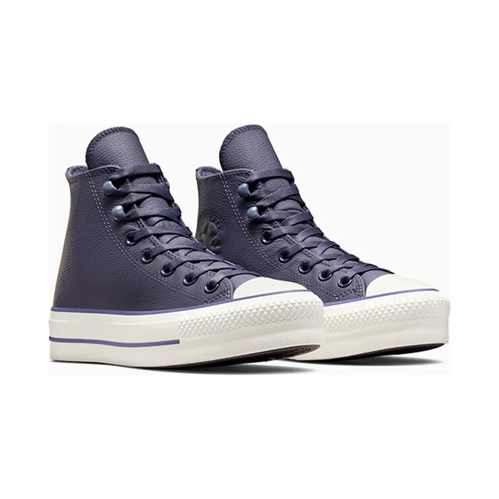 Converse Chuck Tayor All Star Lift Platform Weatherized Leather Shadow Purple/Lavender Ash (A11159C)