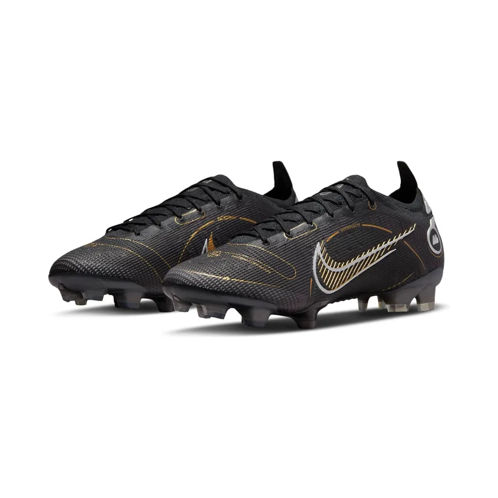 Nike Mercurial Vapor 14 Elite FG Black Metallic Silver Cave Stone Metallic Gold (DJ2837-007)