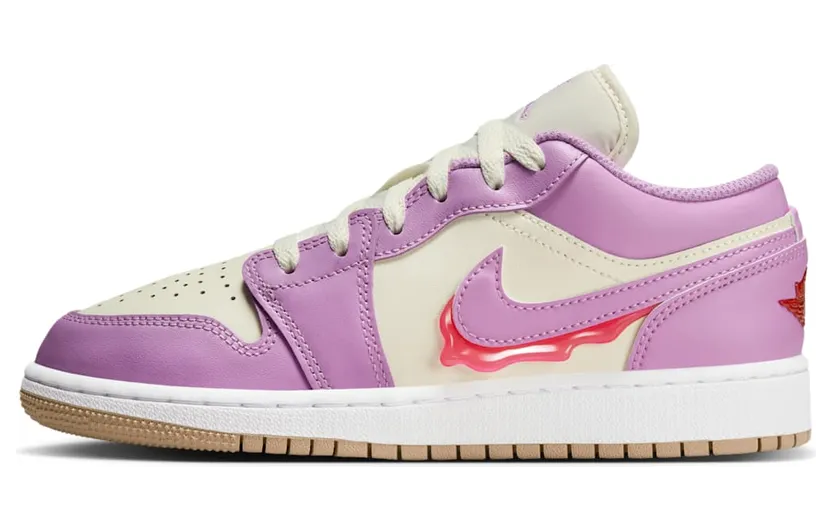 Jordan 1 Low SE GS Peanut Butter & Jelly “Rush Fuchsia / Pale Ivory / Desert / Fusion Red” (HJ5961-500)