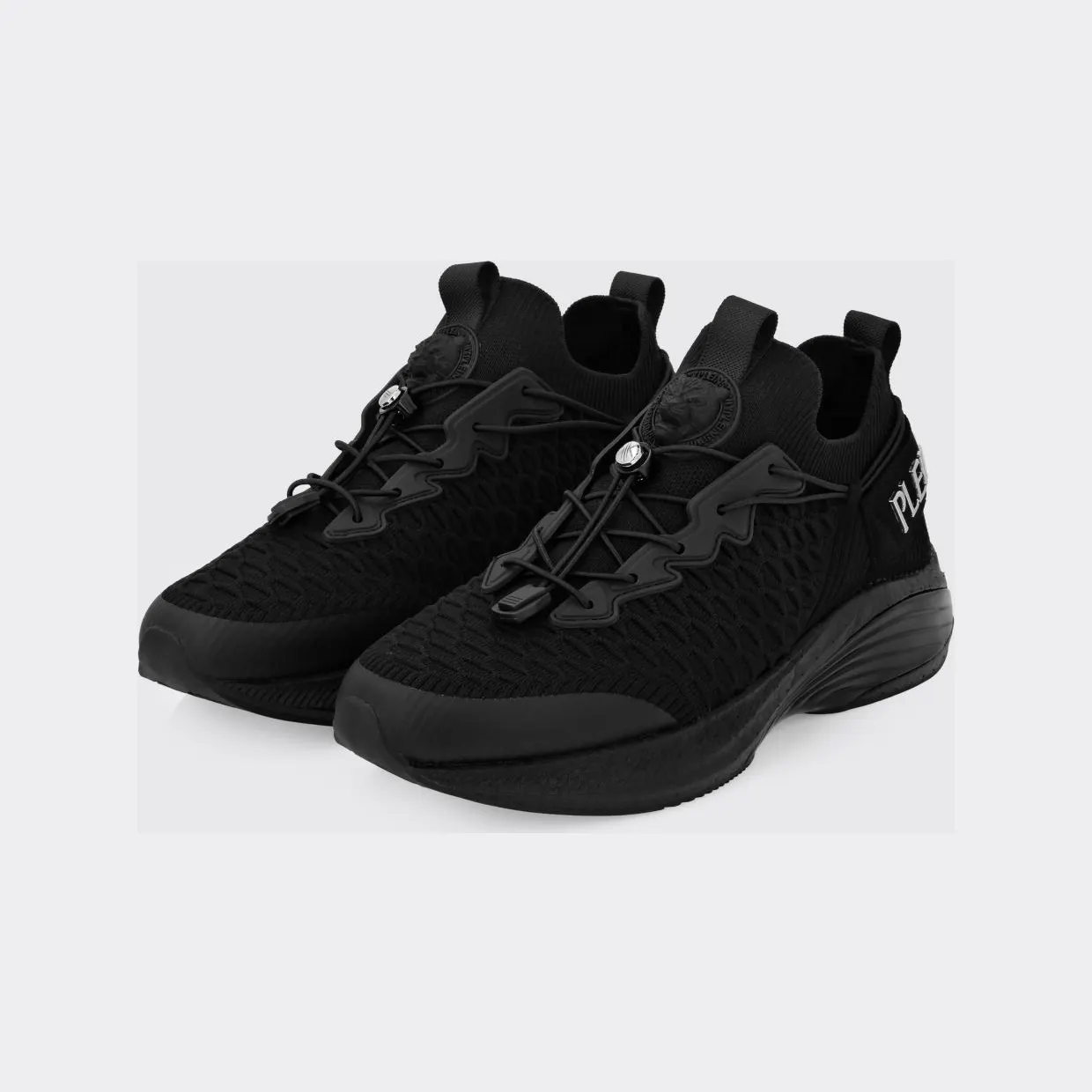 Plein Sport Crochet Knit Sneakers Black (SAESUSC0751STE003N02)