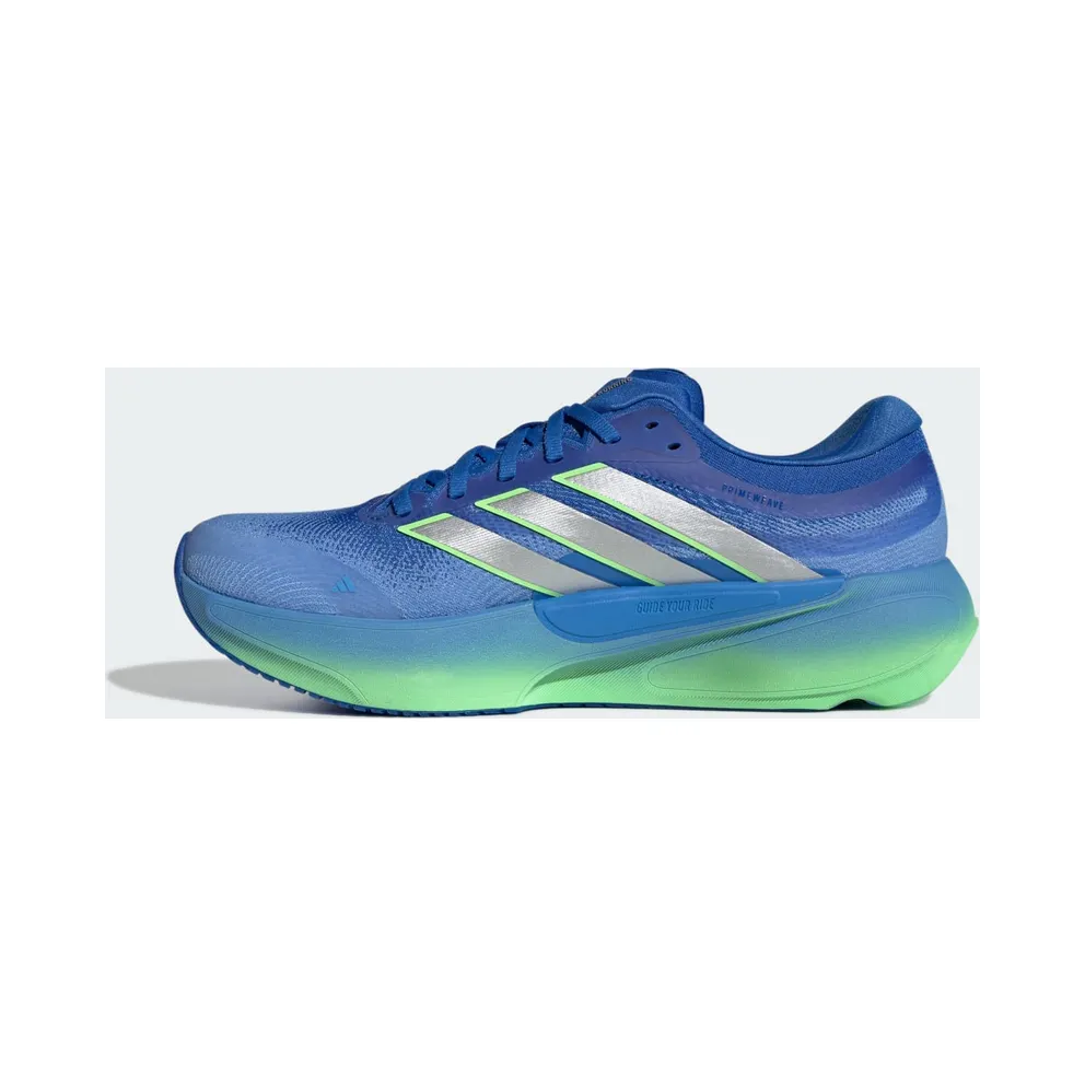 Adidas SUPERNOVA SOLUTION 3 Running Shoes Lucky Blue / Silver Metallic / Lime Burst (JR7399)