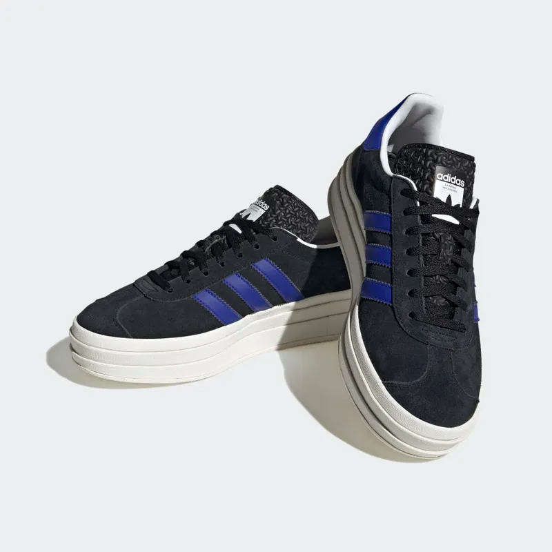 Adidas Gazelle Bold Core Black / Lucid Blue / Gold Metallic (HQ4408)