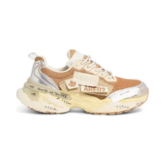 DSQUARED2 Faster sneakers met logopatch – Beige (SNM046135508533)