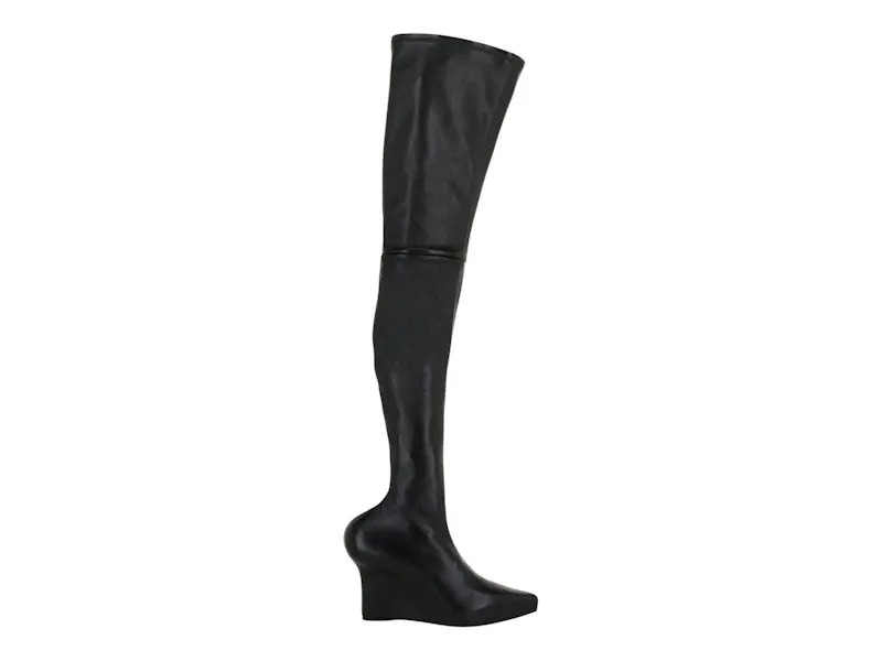 Givenchy Show Stretch-Leather Over-The-Knee Boots Black (BE702D-E1J5-001)