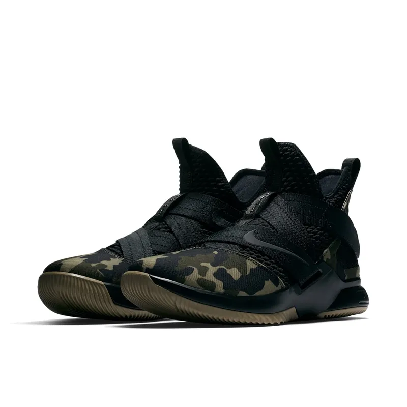 Nike LeBron Zoom Soldier 12 Camo Black/Hazel Rush-Black (AO4054-001)