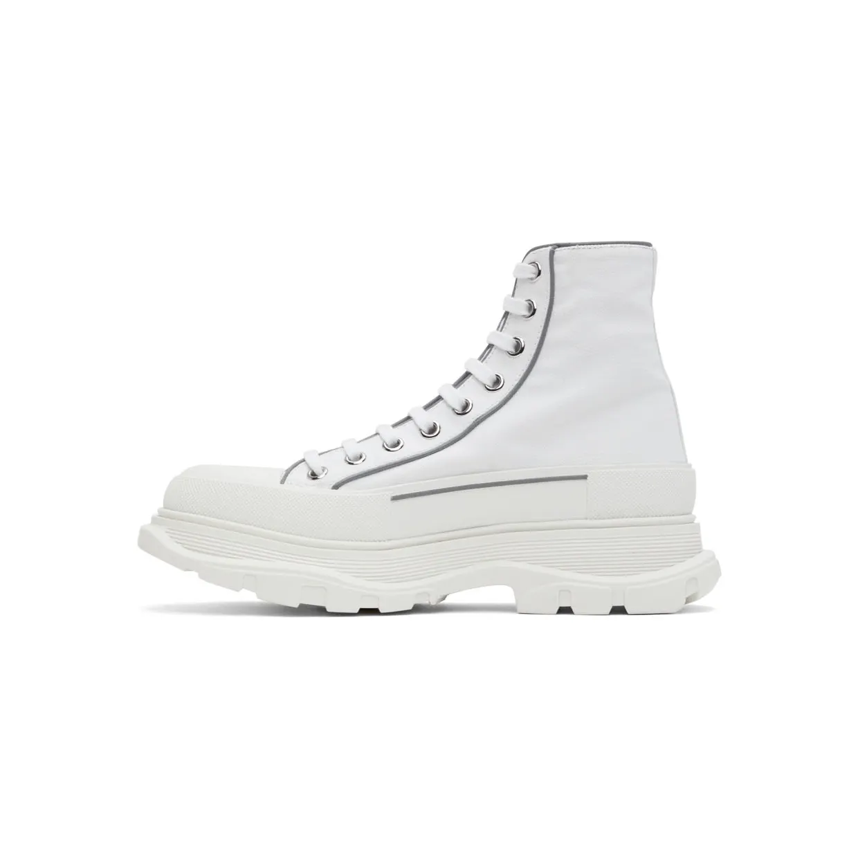 Alexander McQueen White Tread Slick High Sneakers (705663W4TG9) (3)