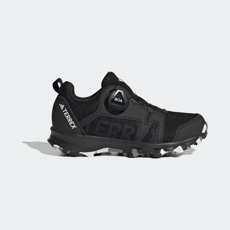 adidas Terrex Agravic BOA Trail Running Shoes Kids “Core Black / Cloud White / Grey Three” (HQ3499)