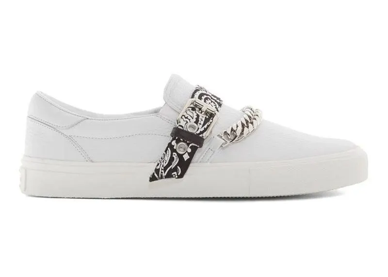 AMIRI Bandana Chain Slip On White (Y0F23273LE-WHT)