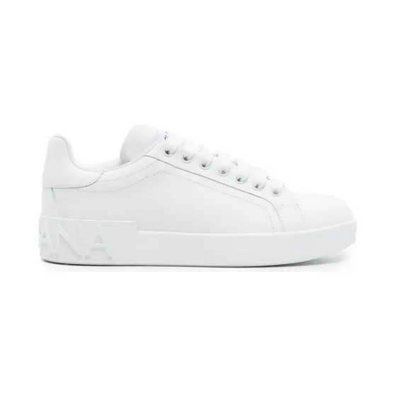 Dolce & Gabbana Dolce & Gabbana Leren met logo-reliëf “White” (CK1544A1065)