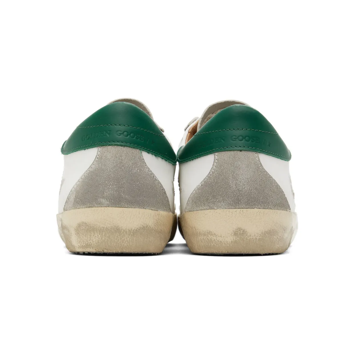 Golden Goose White & Green Super-Star Sneakers (GMF00102.F002180.10802) (2)
