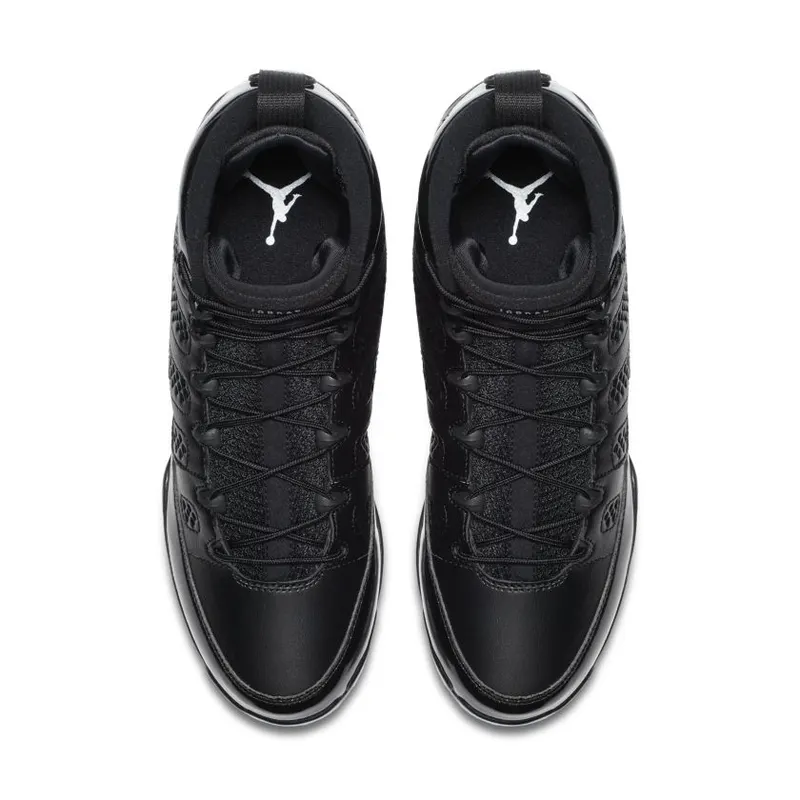 Jordan 9 Retro MCS Cleat RE2PECT Black Black/White-Metallic Silver-White (AA1264-011)