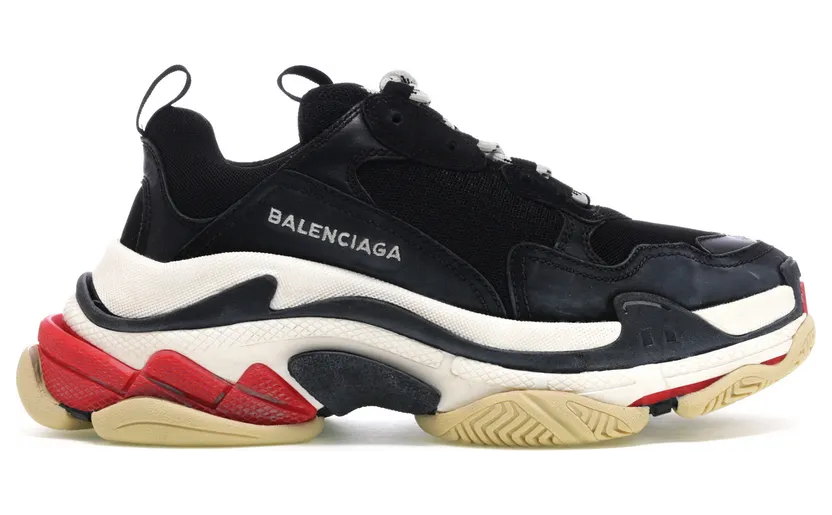 Balenciaga Triple S Black White Red