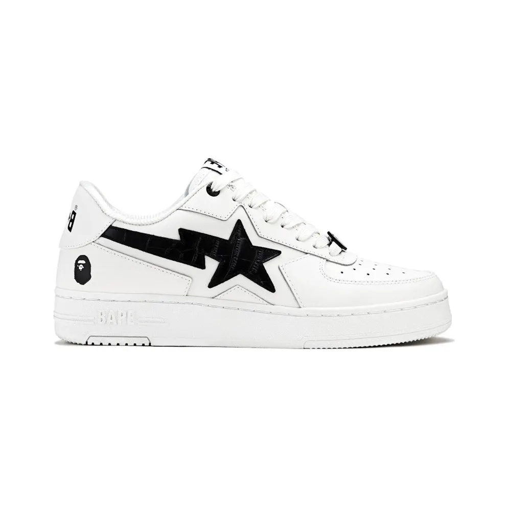 A Bathing Ape Sta Icon #1 White Black Croc (1L30-191-306-BLK)
