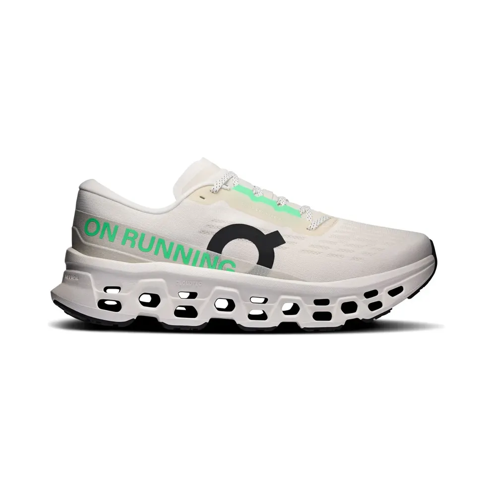 On Cloudmonster 3 Wide Men Running Shoes, White (3MG10933334)