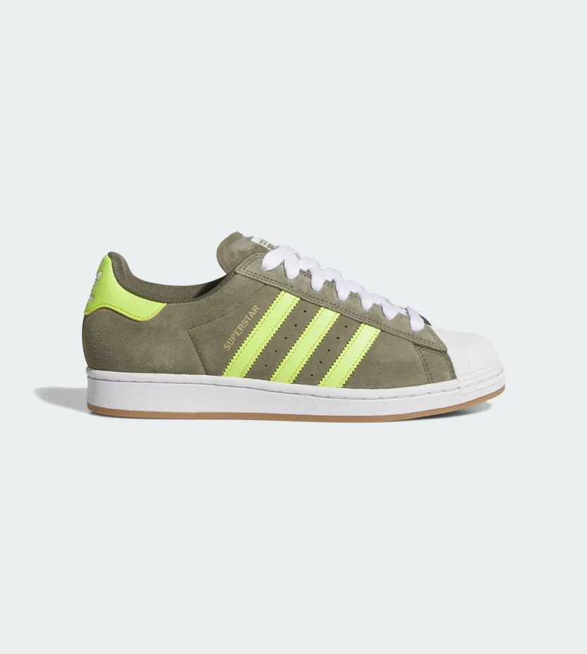 Adidas Superstar Olive Strata / Semi Solar Yellow / Gold Metallic (JS1422)