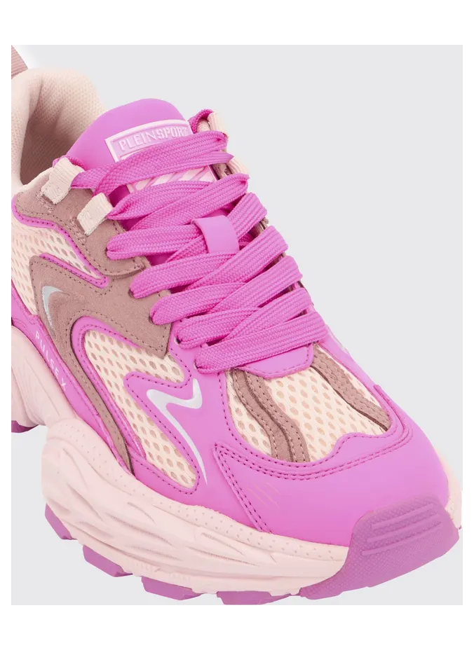 Plein Sport Pulse X Mesh and Leather Sneakers Pink (SAFSUSC0931STE003N87) (3)