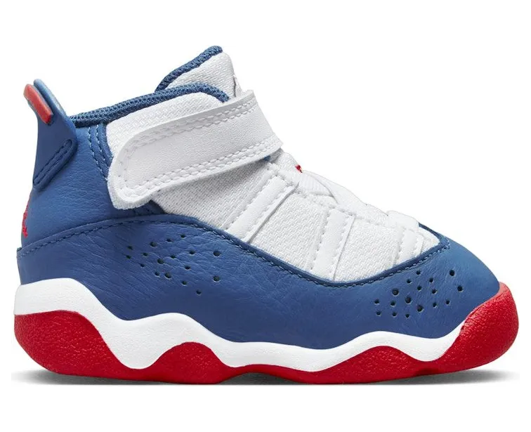 Jordan 6 Rings White University Red Light Steel Grey True Blue (323420-140)