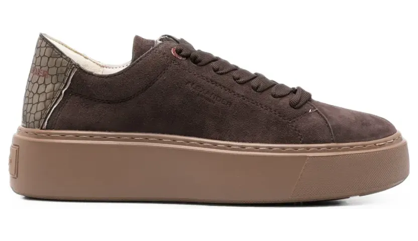 Alexander Smith croc-effect platform sneakers – Bruin (ALBELUW)