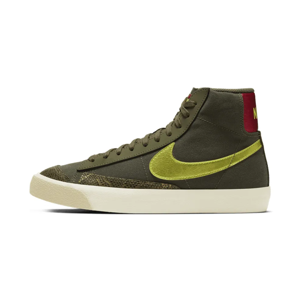 Nike Blazer Mid 77 Olive Snakeskin (W) Medium Olive/Lemon Venom-Fossil (CZ0462-200)
