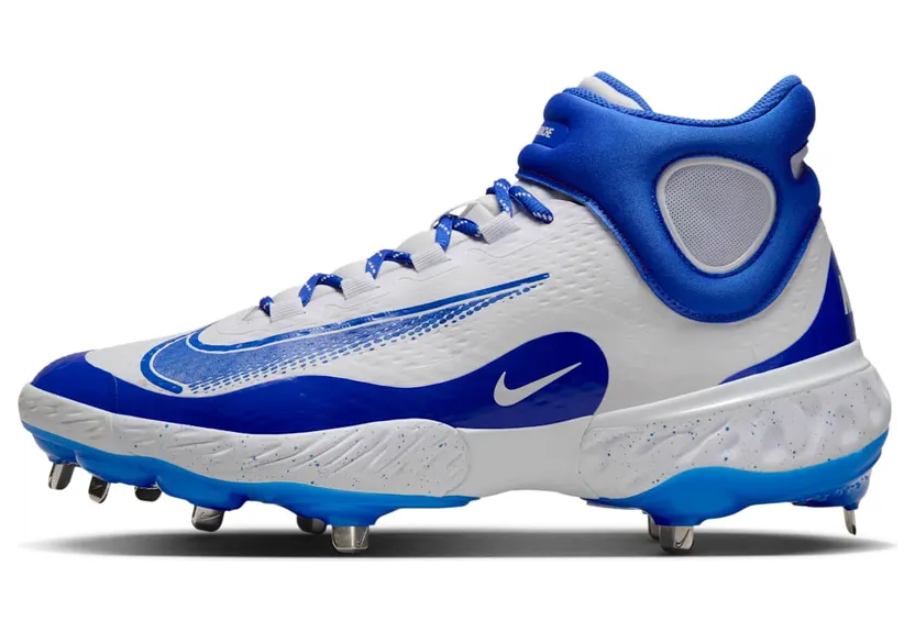 Nike Alpha Huarache Elite 4 Mid White Hyper Royal (FD2744-104)