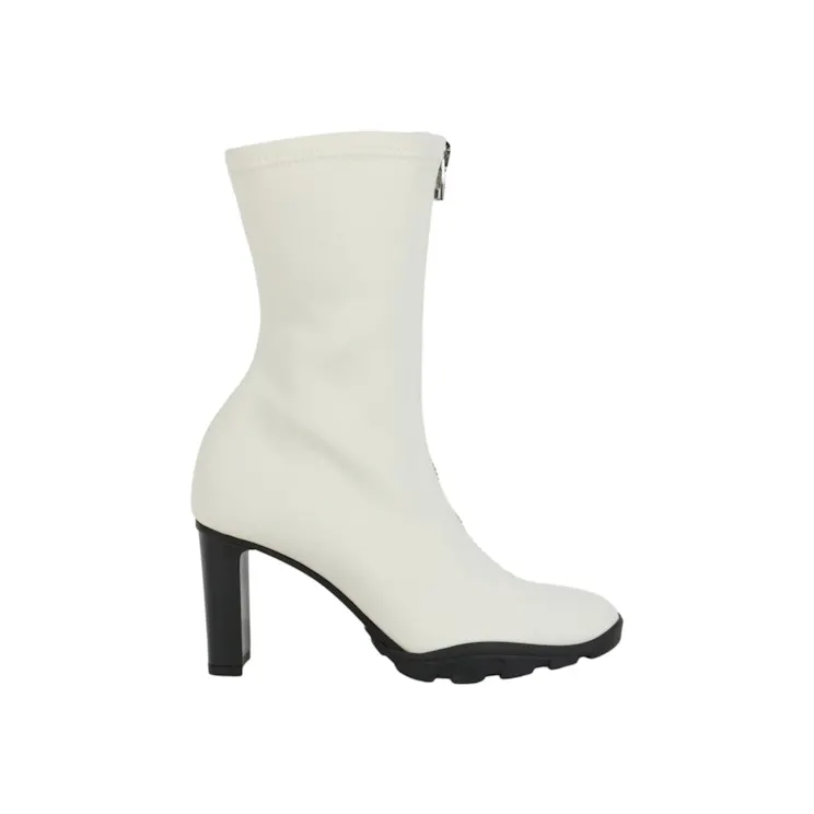 Alexander McQueen Zip-Up Ankle Boots Ivory (690812W4SE09358)