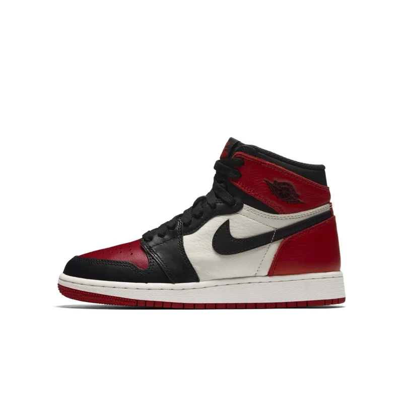 Air Jordan I 1 AJ Retro OG High Bred Toe GS 2018 (Kids Size) (575441-610)