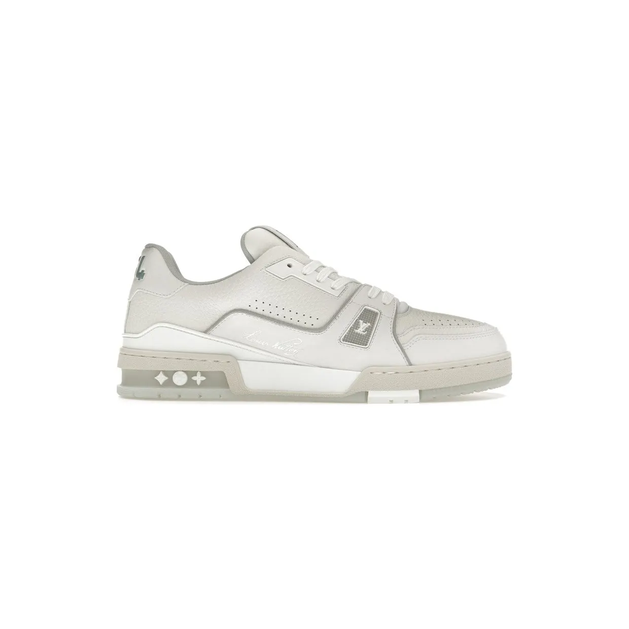 Louis Vuitton Trainer White Grey Signature (1A8WAY)