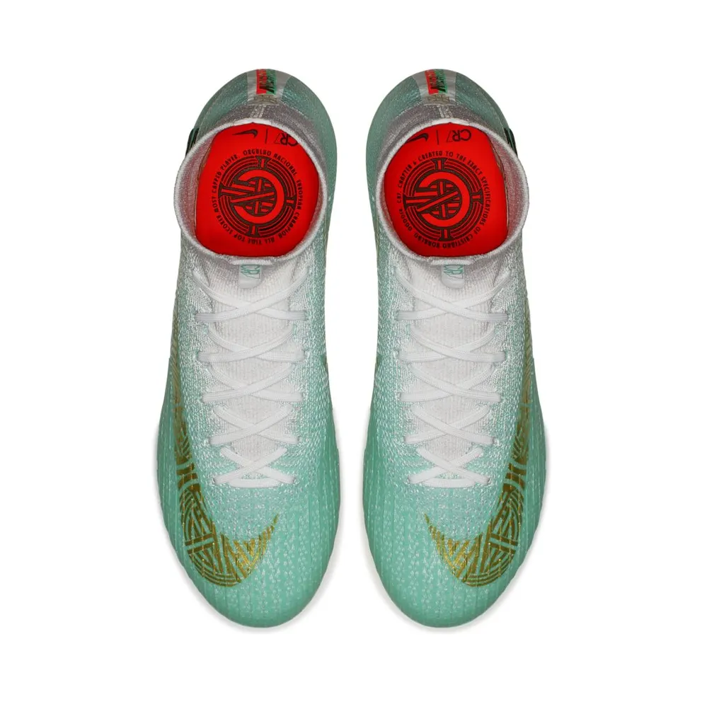 Nike Mercurial Superfly VI Elite CR7 FG Chapter 6 Special Edition Clear Jade/Metallic Vivid Gold-White (AJ3547-391)