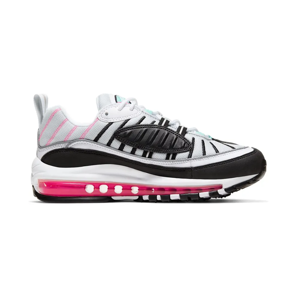 Nike Air Max 98 South Beach (W) Pure Platinum/Black-Pink Blast-Aurora Green (AH6799-065)