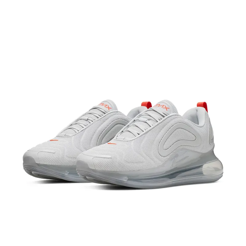 Nike Air Max 720 Pure Platinum Red Heel “Pure Platinum / Metallic Silver / Team Orange” (CD7626-002)