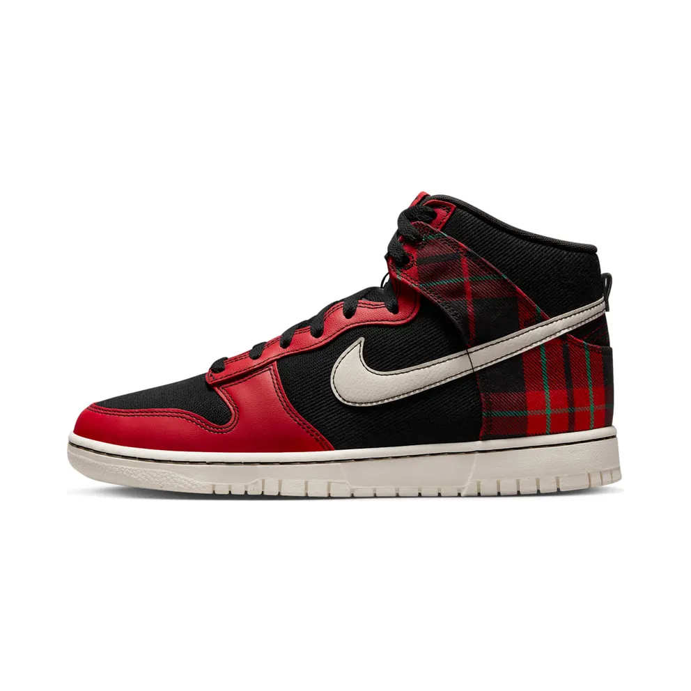 Nike Dunk High “Plaid – Black/Red” (DV0826-001)