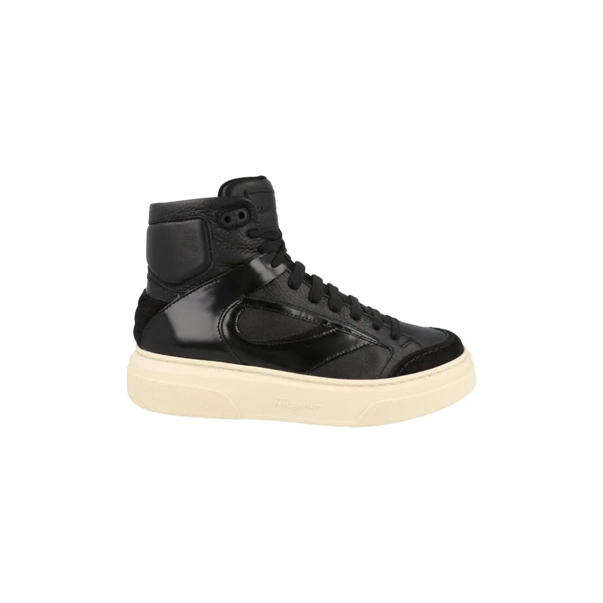 Ferragamo Cassio Leather High Top Black (021270-762716-M)