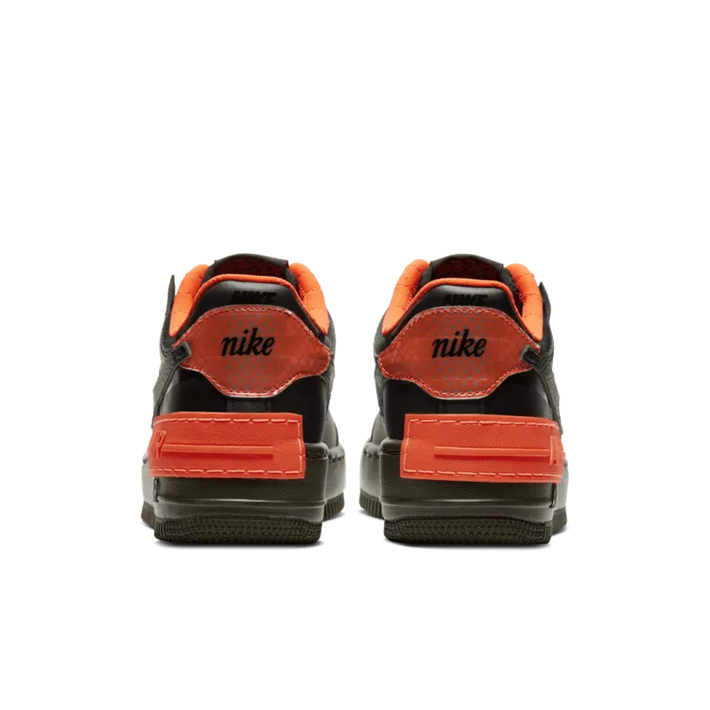 Nike Air Force 1 Shadow Black Hyper Crimson Cargo Khaki (W) Black/Hyper Crimson-Cargo Khaki-Back (CQ3317-001)