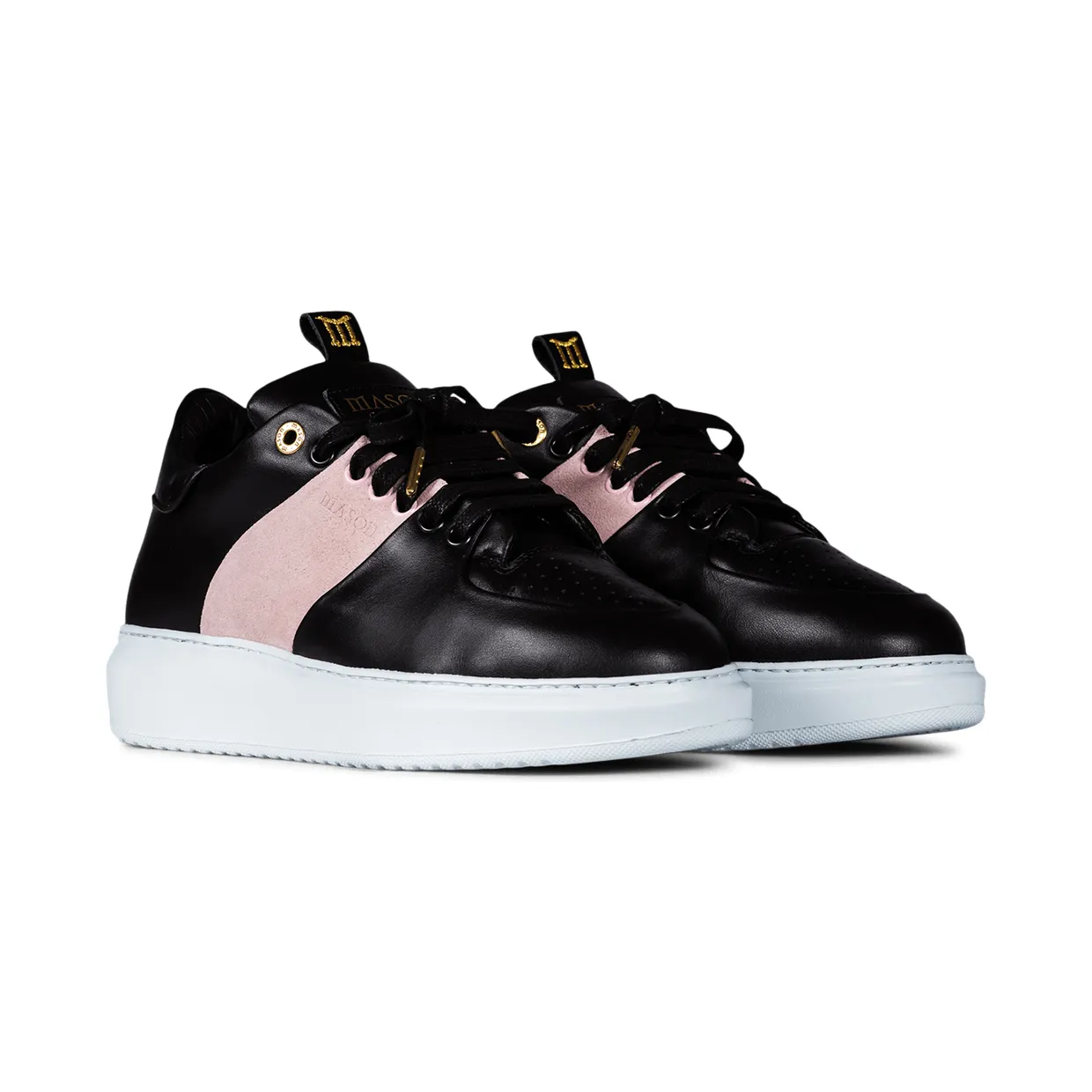 Mason Garments Roma Classic Leather Pink Schwarz (FW19-34A)