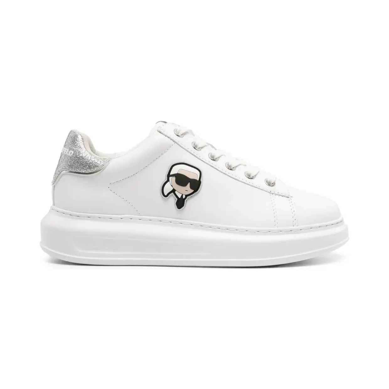 Karl Lagerfeld K/Ikonik Kapri leren “White” (KL62530N)