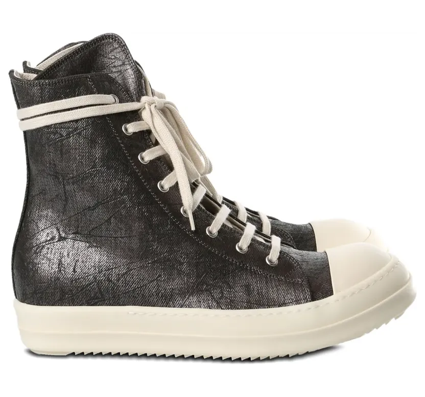 Rick Owens DRKSHDW metallic-effect lace-up sneakers – Bruin (DU02E7800BZMC)