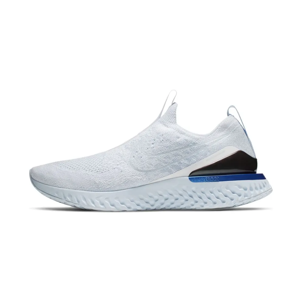 Nike Epic React Moc Flyknit White Hydrogen Blue White/White-Hydrogen Blue-Blue Tint-Racer Blue-Wolf Grey (BV0417-101)
