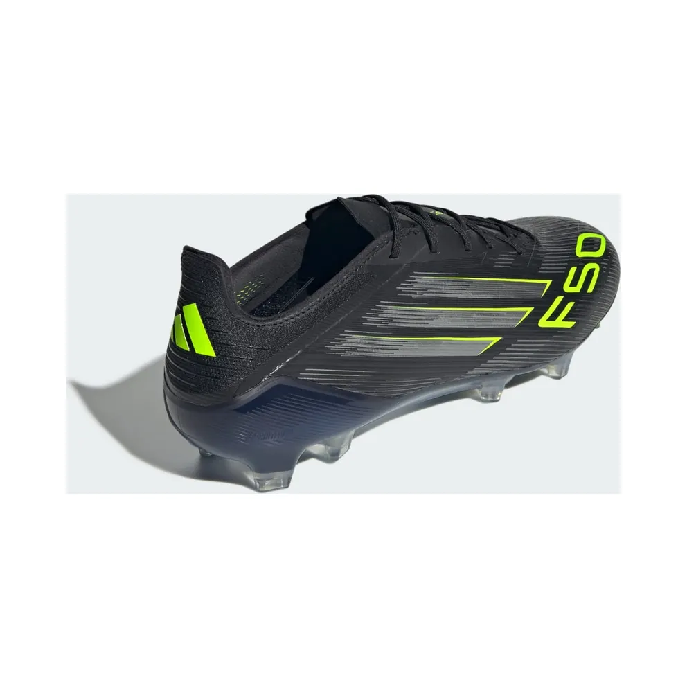 adidas F50 Elite Firm Ground Boots “Core Black / Iron Metallic / Lucid Lemon” (JH7616)