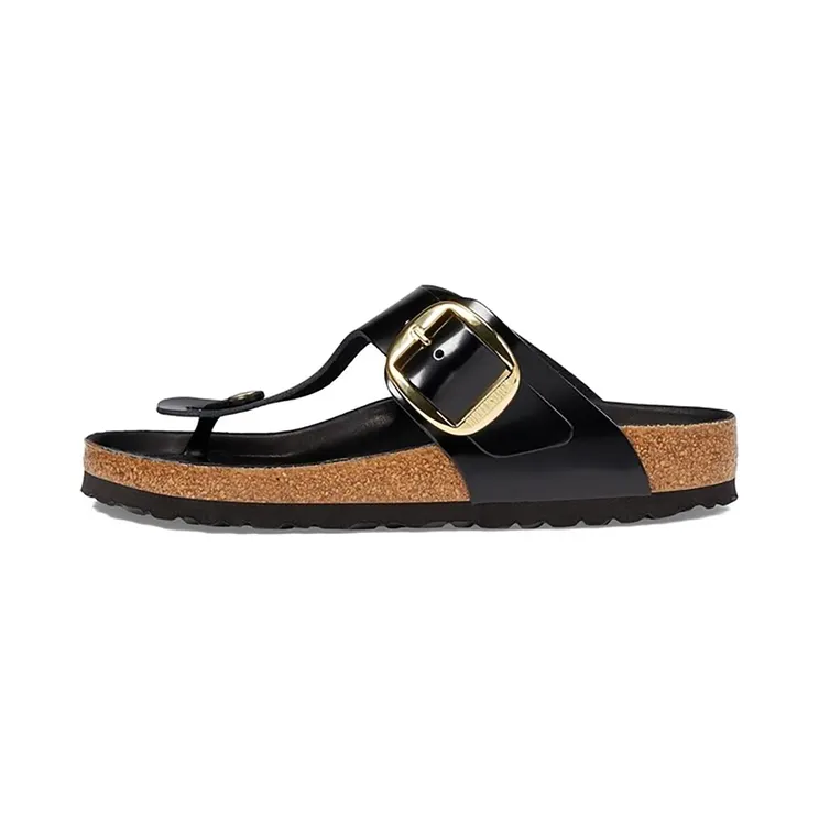 Birkenstock Gizeh Big Buckle “Natural Leather Patent – Nappa Glamour” (1021467)