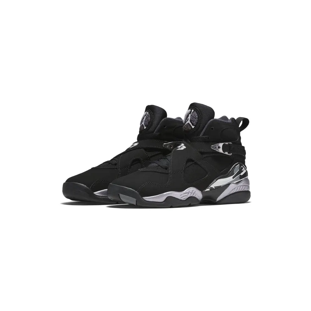 Jordan 8 Retro Chrome 2015 (GS) Black/White-Light Graphite (305368-003)