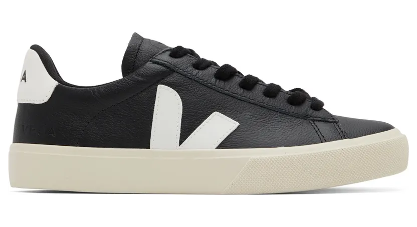 Veja Black & White Leather Campo Sneakers (CP0501215)
