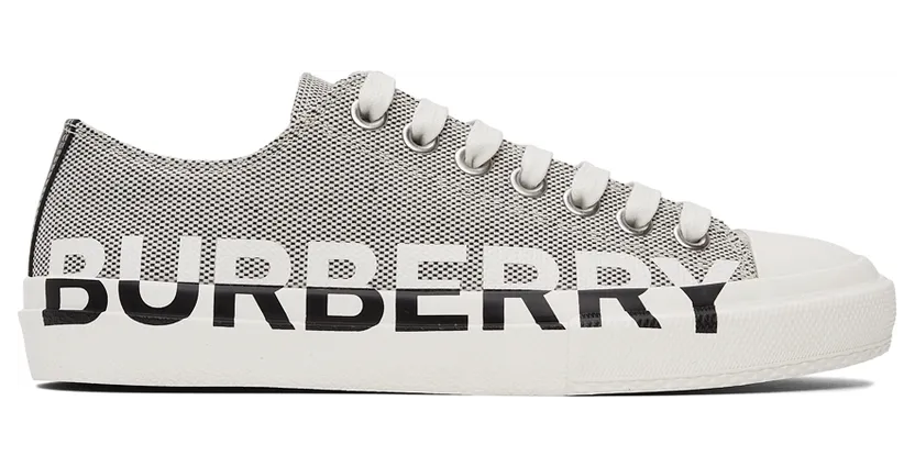Burberry Black & White Logo Print Sneakers (8042130)