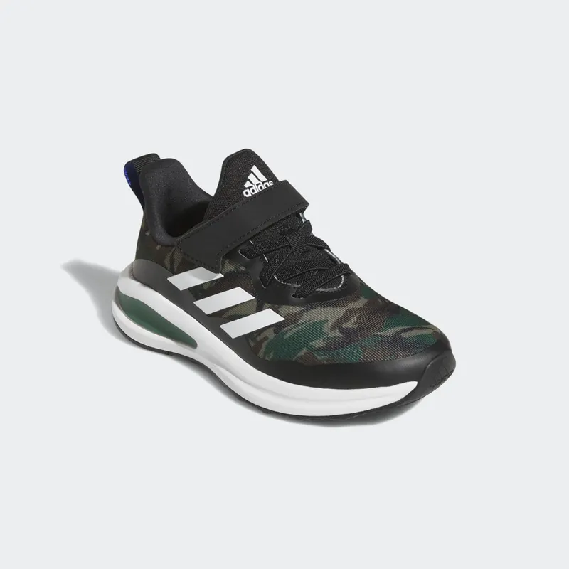 Adidas FortaRun Sport Running Lace and Top Strap Core Black / Cloud White / Green Oxide (GV9473)