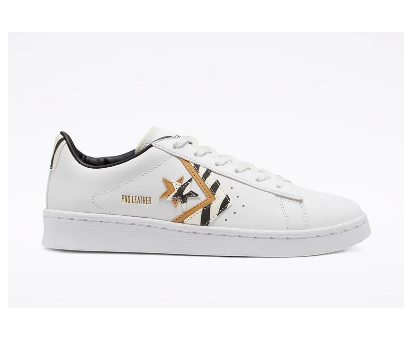 Converse Pro Leather Low ‘Sunblocked – Zebra Print’ White/Egret/Soba (167866C)