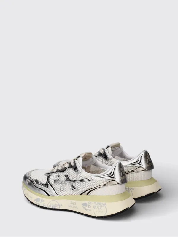 Premiata Lauryn Suede and Mesh Sneakers Silver (LAURYN8192) (2)