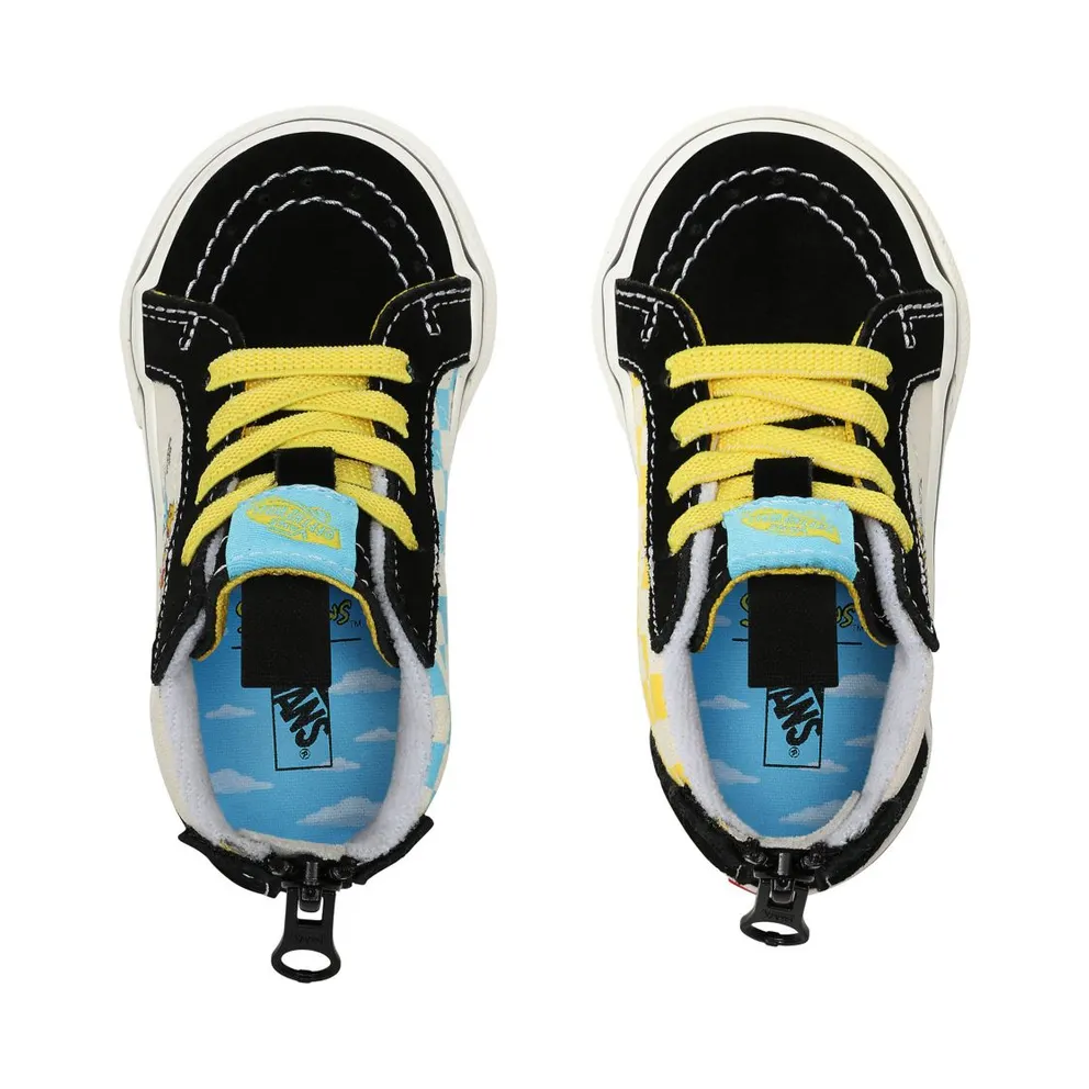 Vans The Simpsons X Vans 1987-2020 Sk8-hi Zip Toddler Shoes Black (VN0A4BV117E)