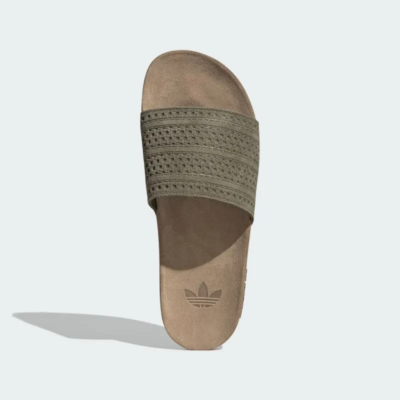 Adidas adilette Slides Medium Dark Khaki / Medium Dark Khaki / Medium Dark Khaki (JR3595)