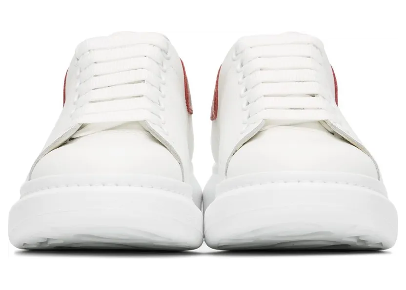 Alexander McQueen White & Green Croc Oversized Sneakers (625162WIAFX) (2)